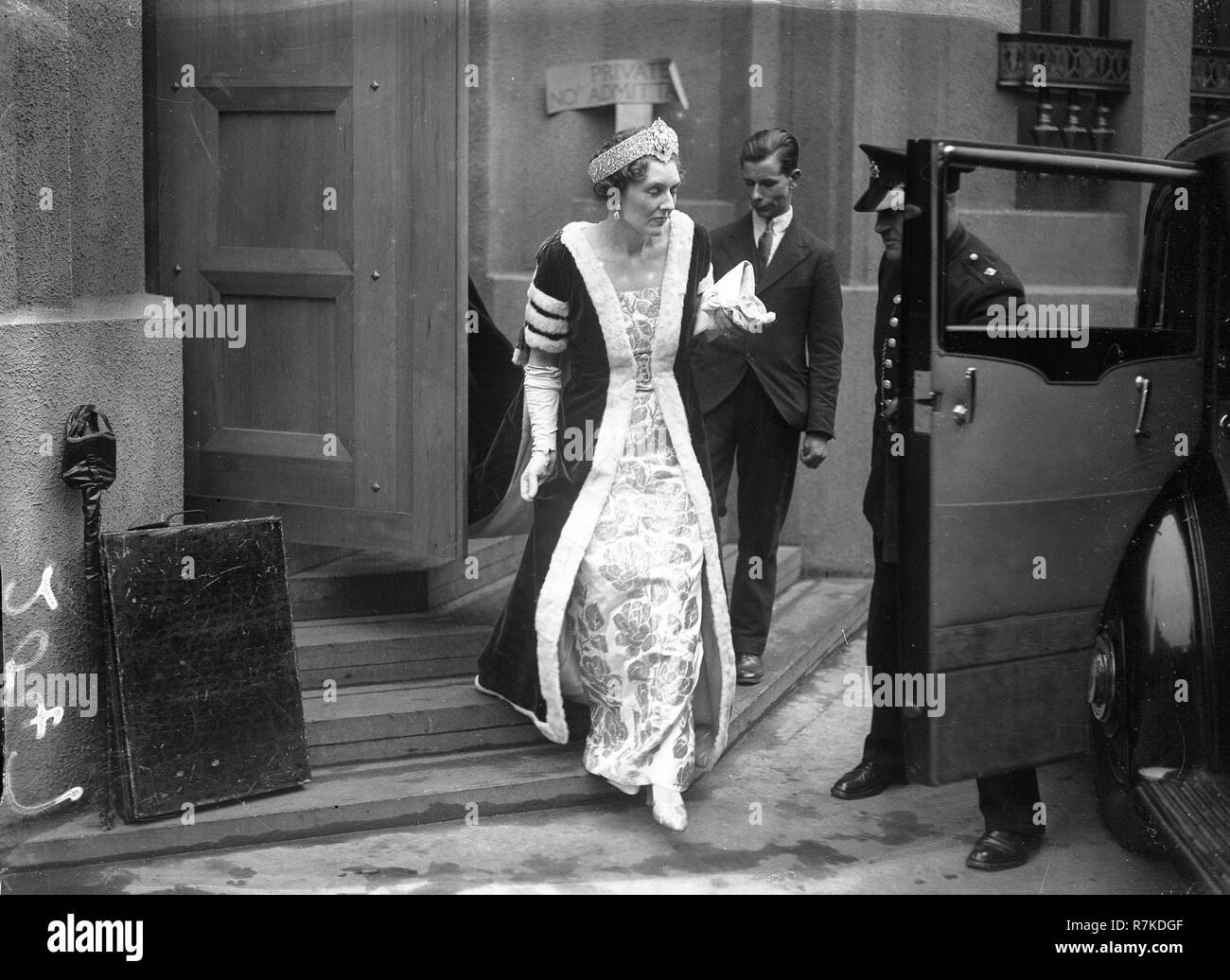 Edwina Mountbatten, comtesse Mountbatten de Birmanie à Londres 1937 Banque D'Images