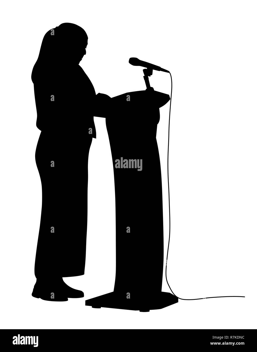 Femme de parler en public Illustration de Vecteur