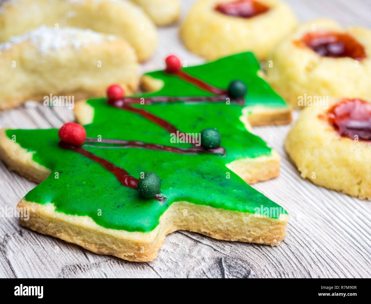 Biscuits de Noël Arbre de Noël Banque D'Images