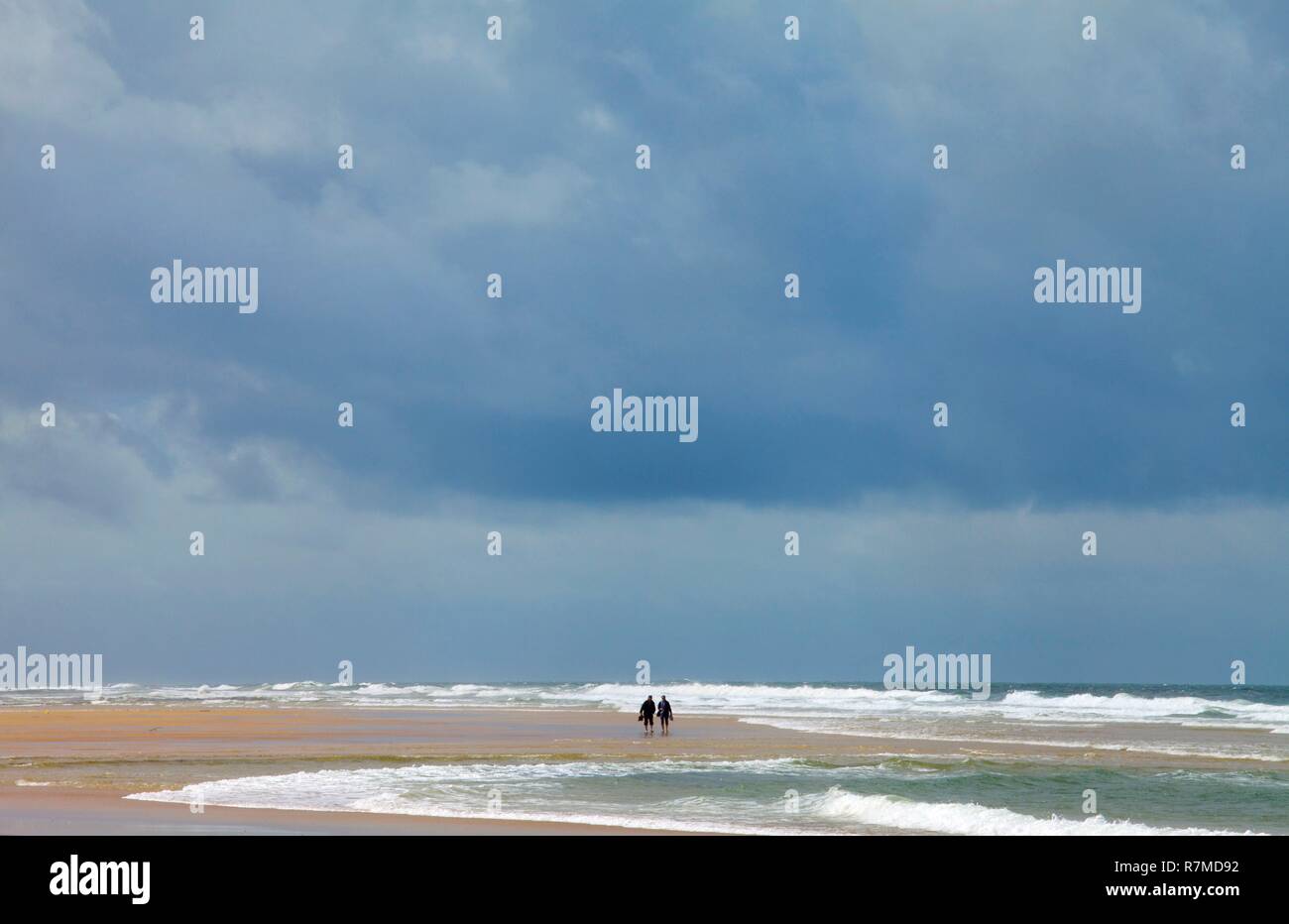 France, Landes, Vieux Boucau les Bains, l'océan Banque D'Images