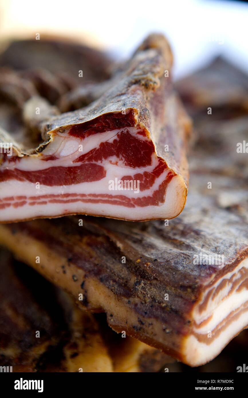 France, Landes, Eugenie les Bains, ventre plat sur le marché Banque D'Images