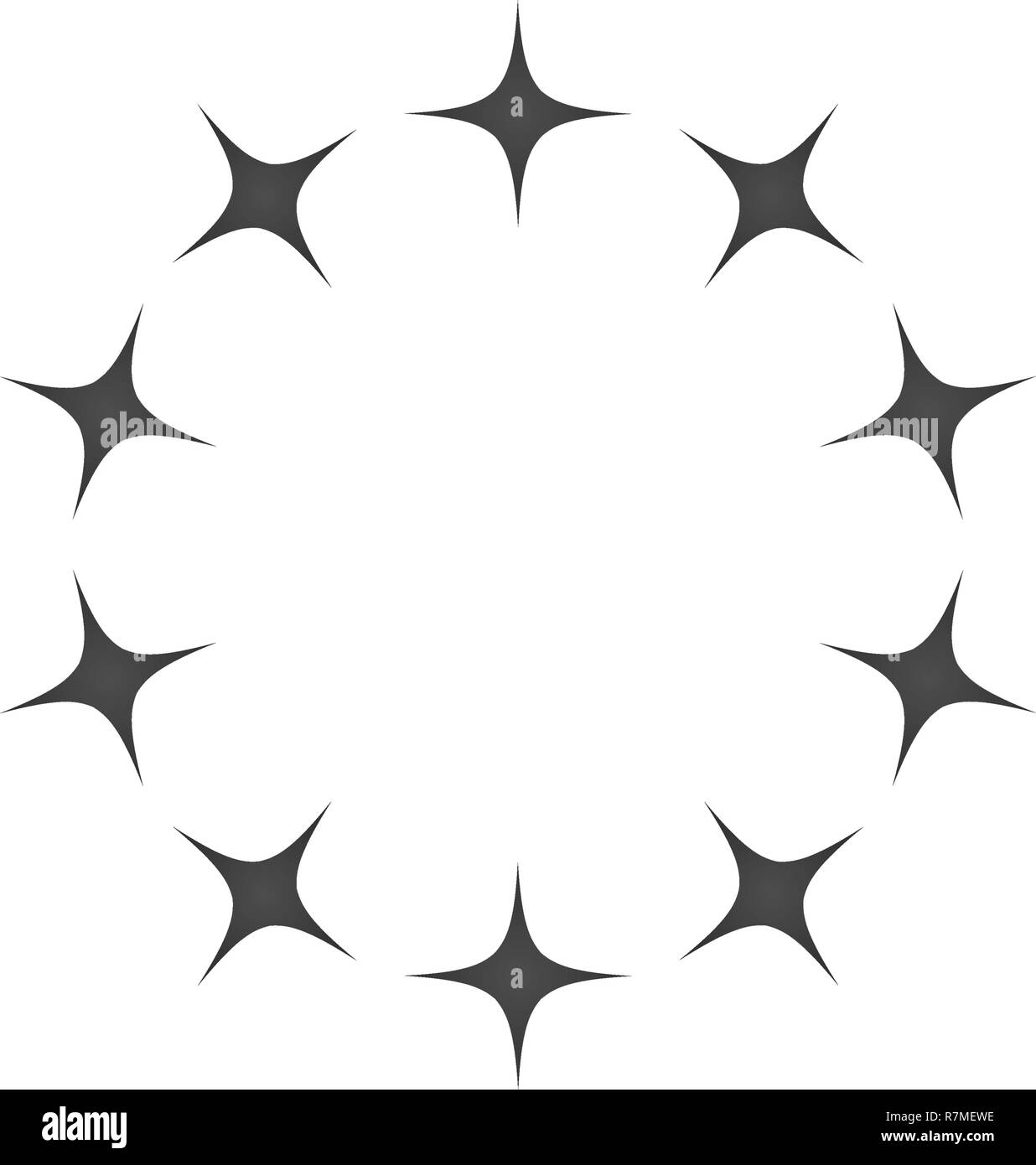 Star Logo cercle frontière modèle, vector illustration isolé sur blanc. baackground Illustration de Vecteur