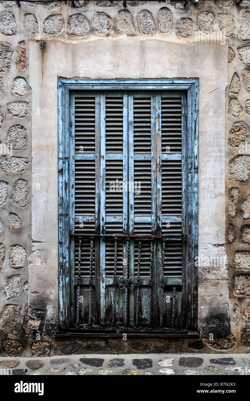 Soller Street stores à texture rustique Banque D'Images