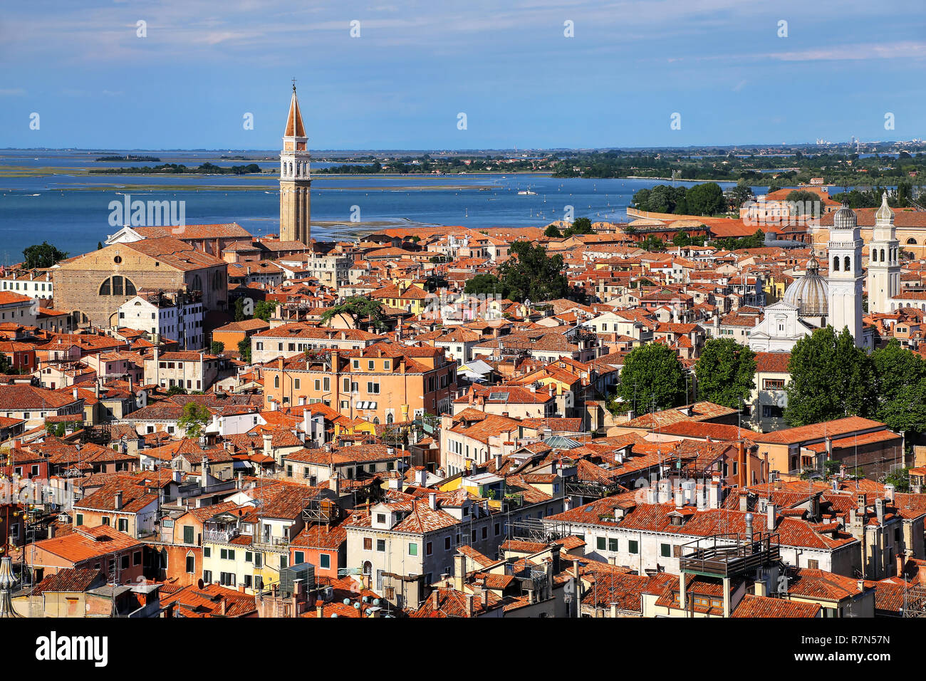Toits de Venise vu de la Campanile, Italie. Venise est l'une des destinations touristiques les plus importants dans le monde entier pour son célèbre art Banque D'Images