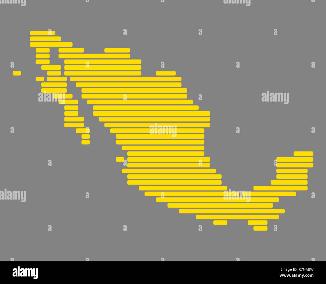 Carte du Mexique Banque D'Images