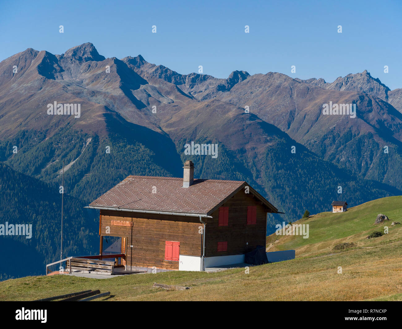 Plateau de Motta Naluns Alpes Silvretta, Scuol, Engadine, Grisons, Suisse Banque D'Images