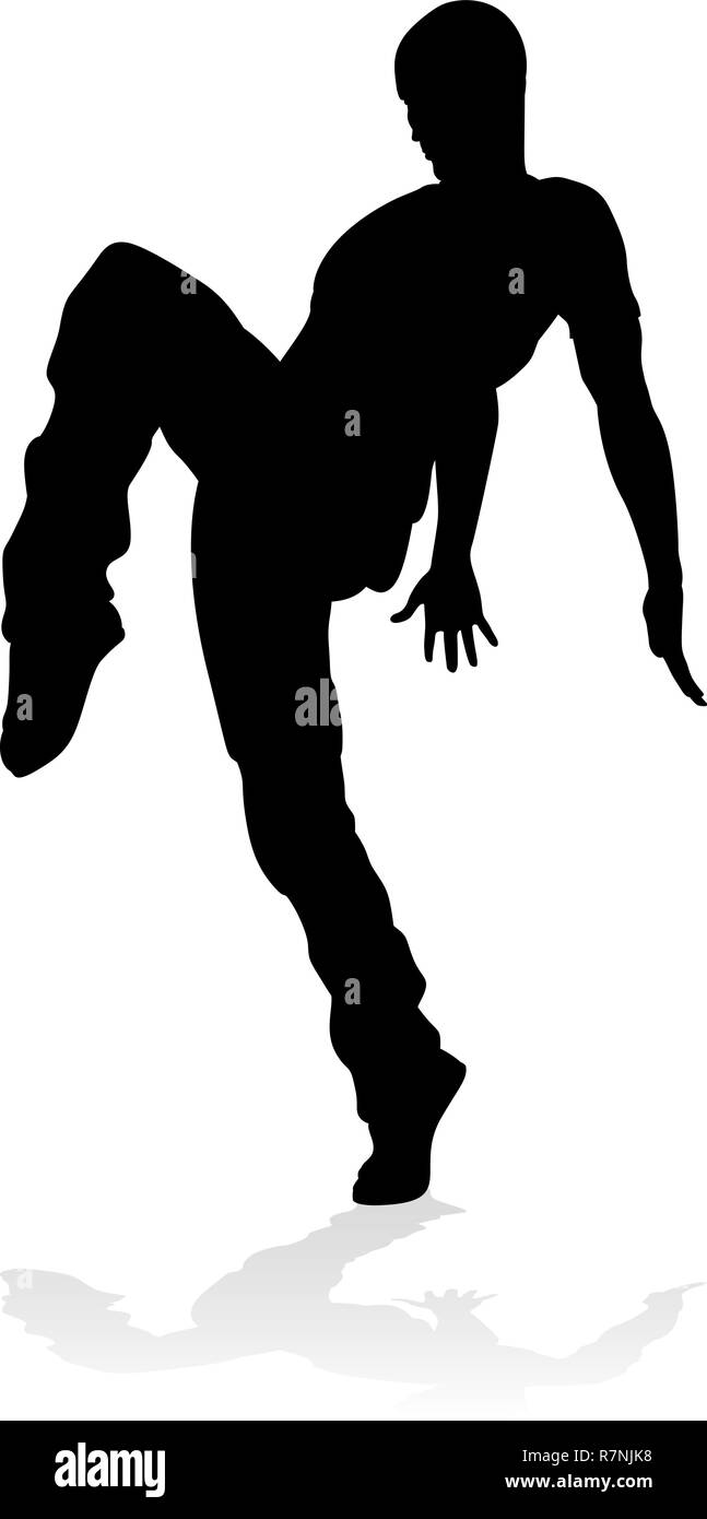 Street Dance Dancer Silhouette Illustration de Vecteur