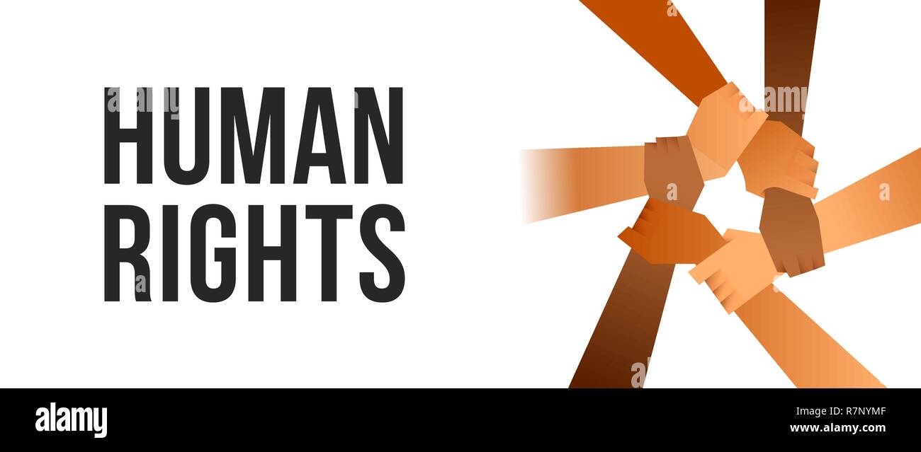Les droits de l'homme égalité mondiale illustration. Les gens de la diversité des mains et des bras pour la liberté concept. Illustration de Vecteur