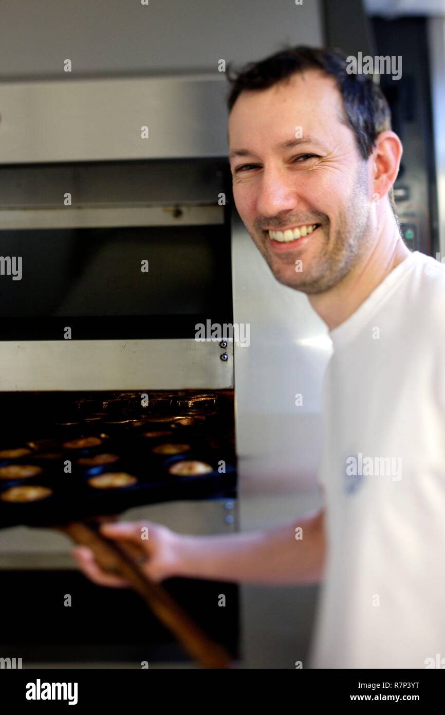 France, Manche, mer d'Iroise, Audierne, Luc Cevest, Ti Forn bakery Banque D'Images