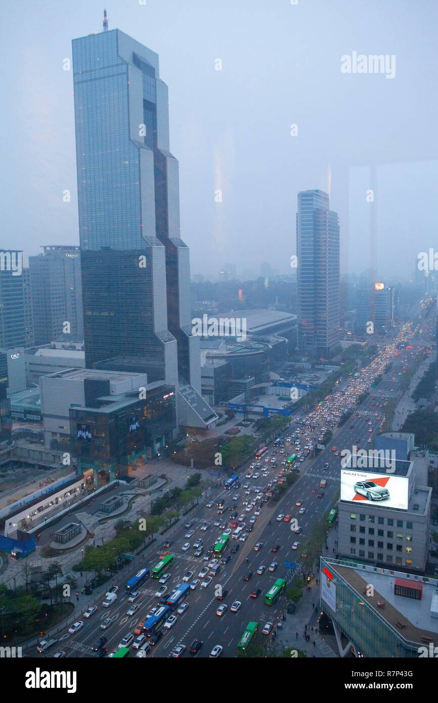 La Corée du Sud, Séoul, vue sur la ville de Park Hyatt Banque D'Images