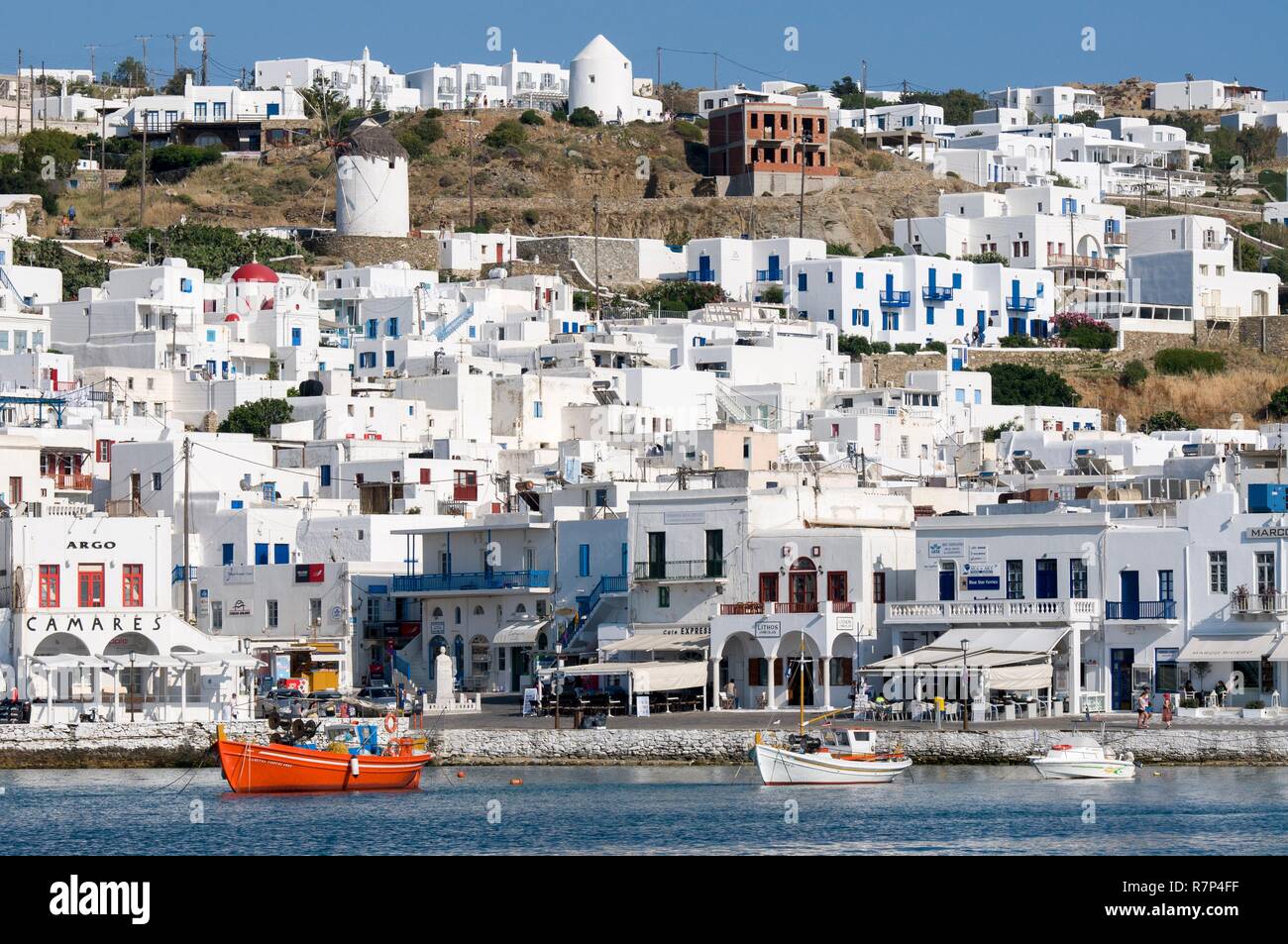 Grèce, les Cyclades, l'île de Mykonos, Chora, la Petite Venise Banque D'Images