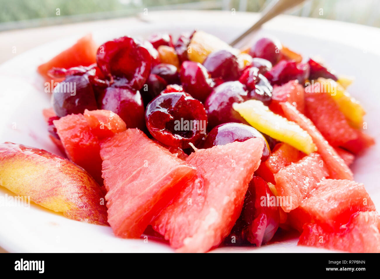 Salade de fruits frais Banque D'Images