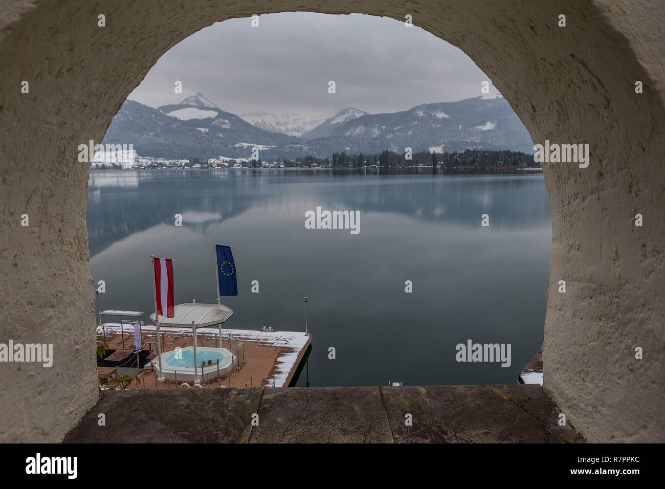 L'Autriche, Haute Autriche, région du Salzkammergut, inscrite au Patrimoine Mondial de l'UNESCO, Sankt Wolfgang (St. Wolfgang) Banque D'Images