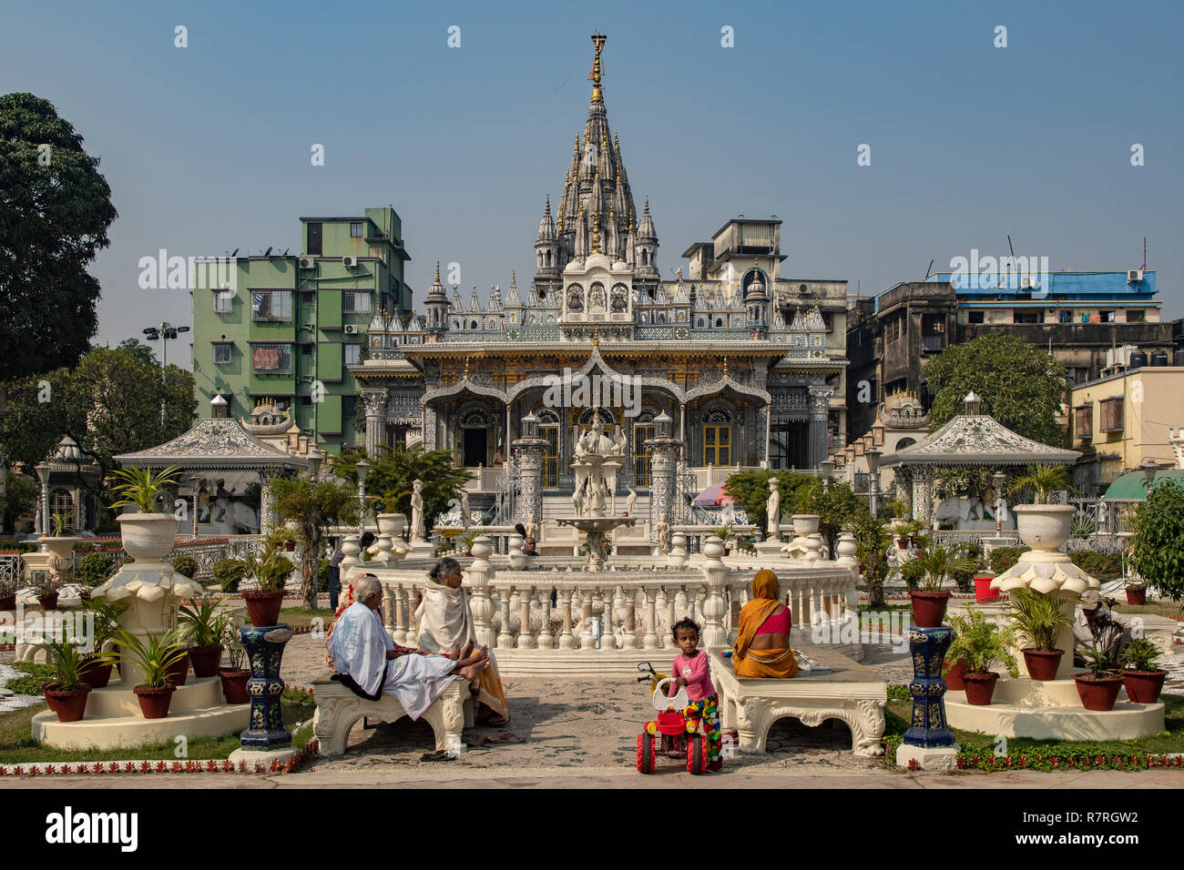 Parshwanath Jain temple, Kolkata, West Bengal, India Banque D'Images