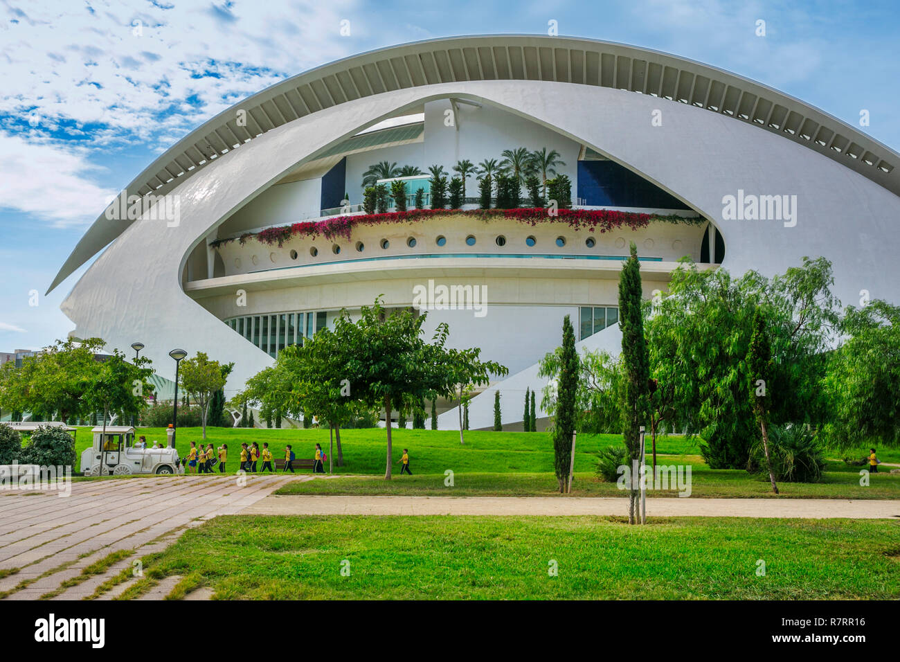Palais des Arts de la Reine Sofia. Cité des Arts et des Sciences . Palau de les Arts Reina Sofia. Architecte Santiago Calatrava.Valence. Comunidad Valencia. L'Espagne. Banque D'Images