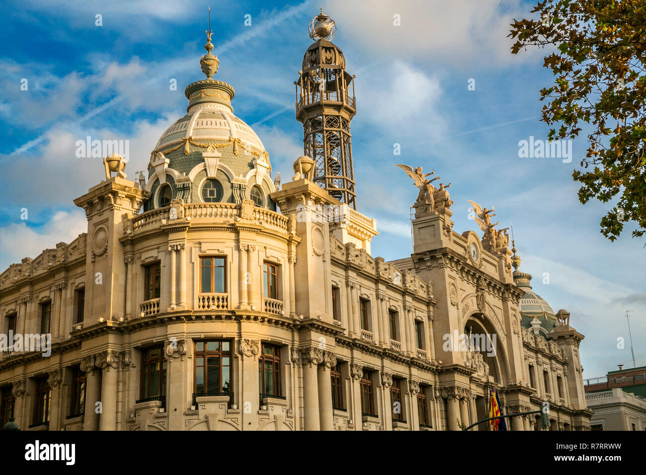 Palais de la poste et des télégraphes. Valence. Communauté de Valence. Espagne Banque D'Images