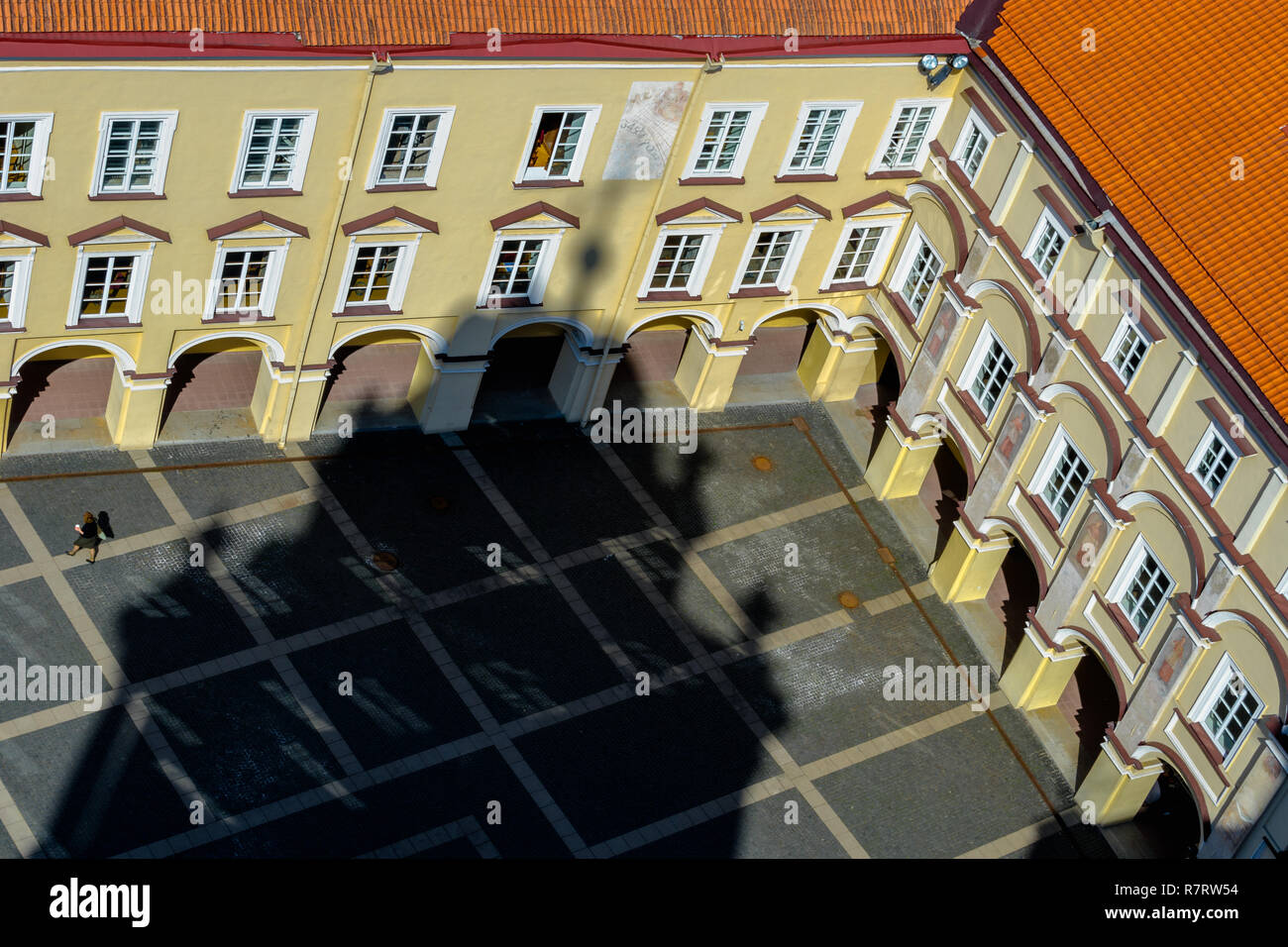 La cour de l'ancien bâtiment de l'Université de Vilnius Banque D'Images