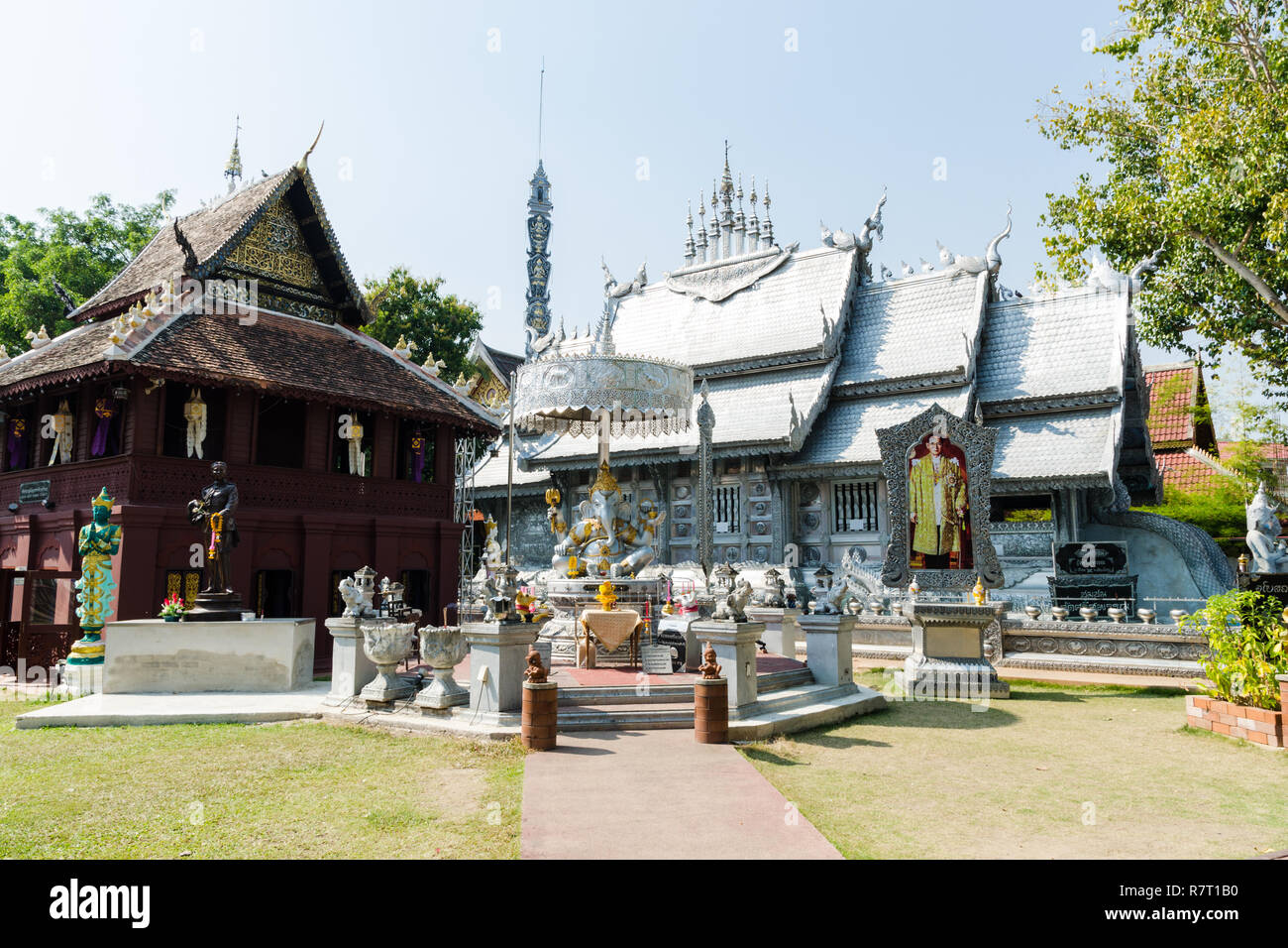 Statue de Ganesh à Wat Sri Suphan ou d'argent, temple Chiang Mai, Thaïlande Banque D'Images
