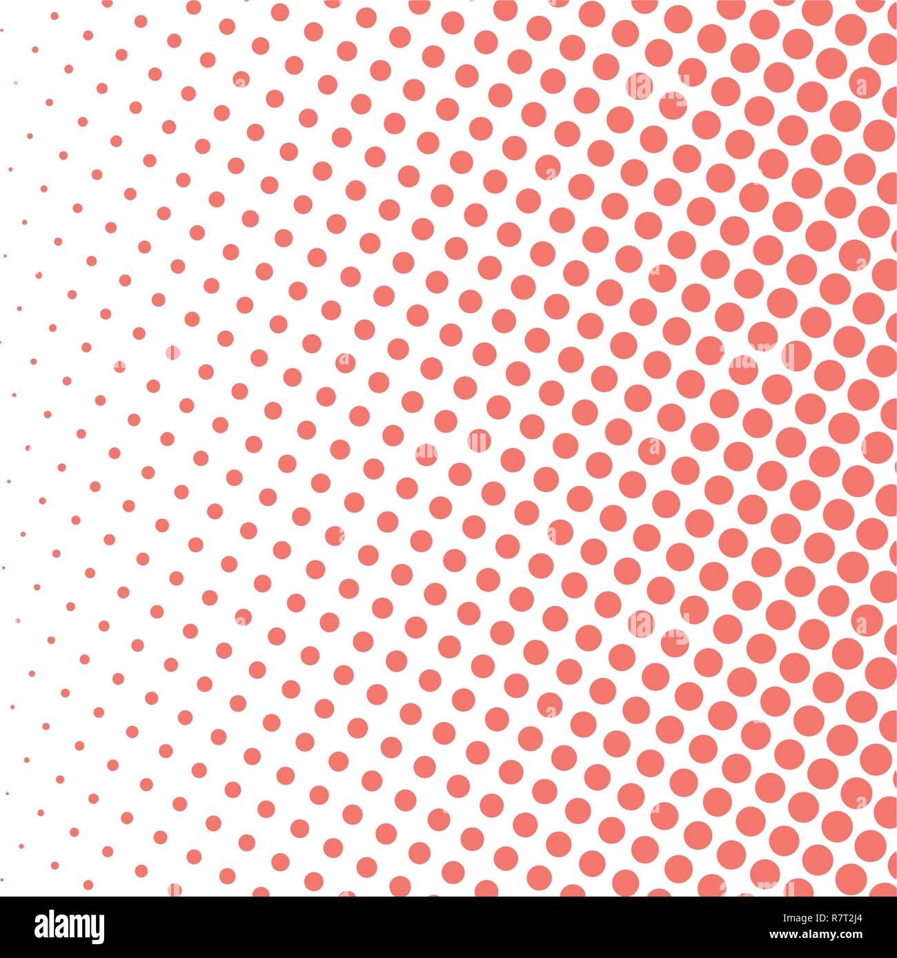 Belle conception vectorielle avec effet de demi-teinte en couleur corail vivant. Illustration de Vecteur