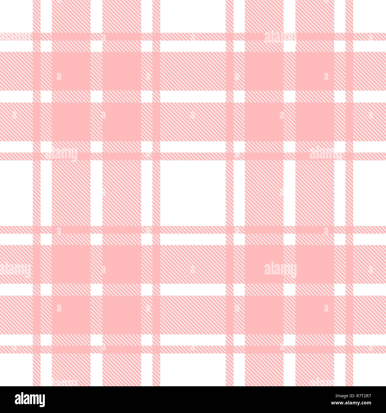 Plaid tartan, transparent, motif à carreaux rose et blanc. Design pour le papier peint, tissu, textile, de l'enrubannage. Arrière-plan simple Banque D'Images
