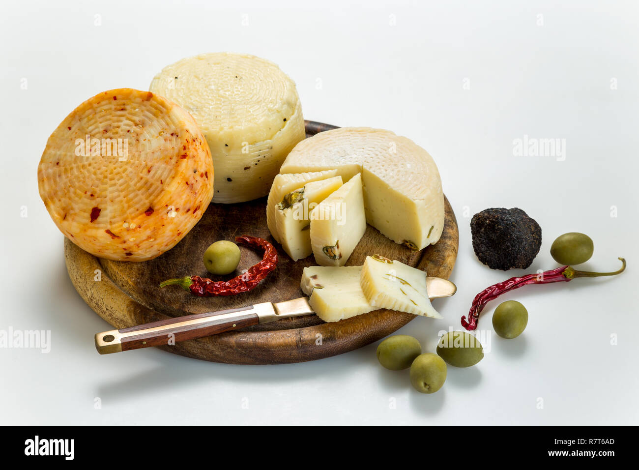 Les fromages aromatisés Banque D'Images