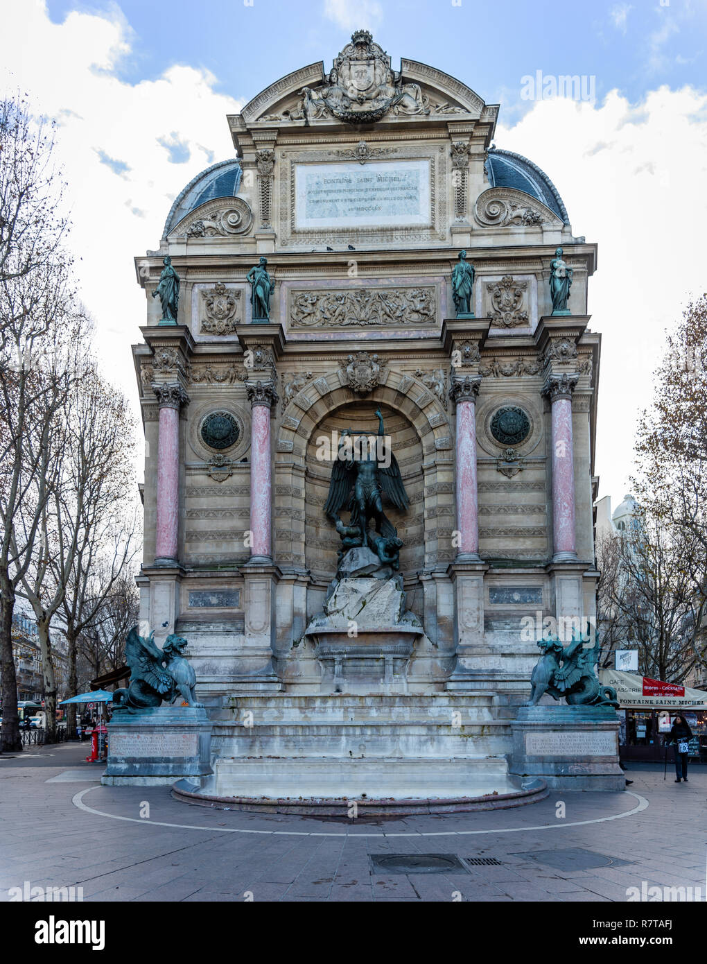 Fontaine Saint Michel, Paris, France Banque D'Images
