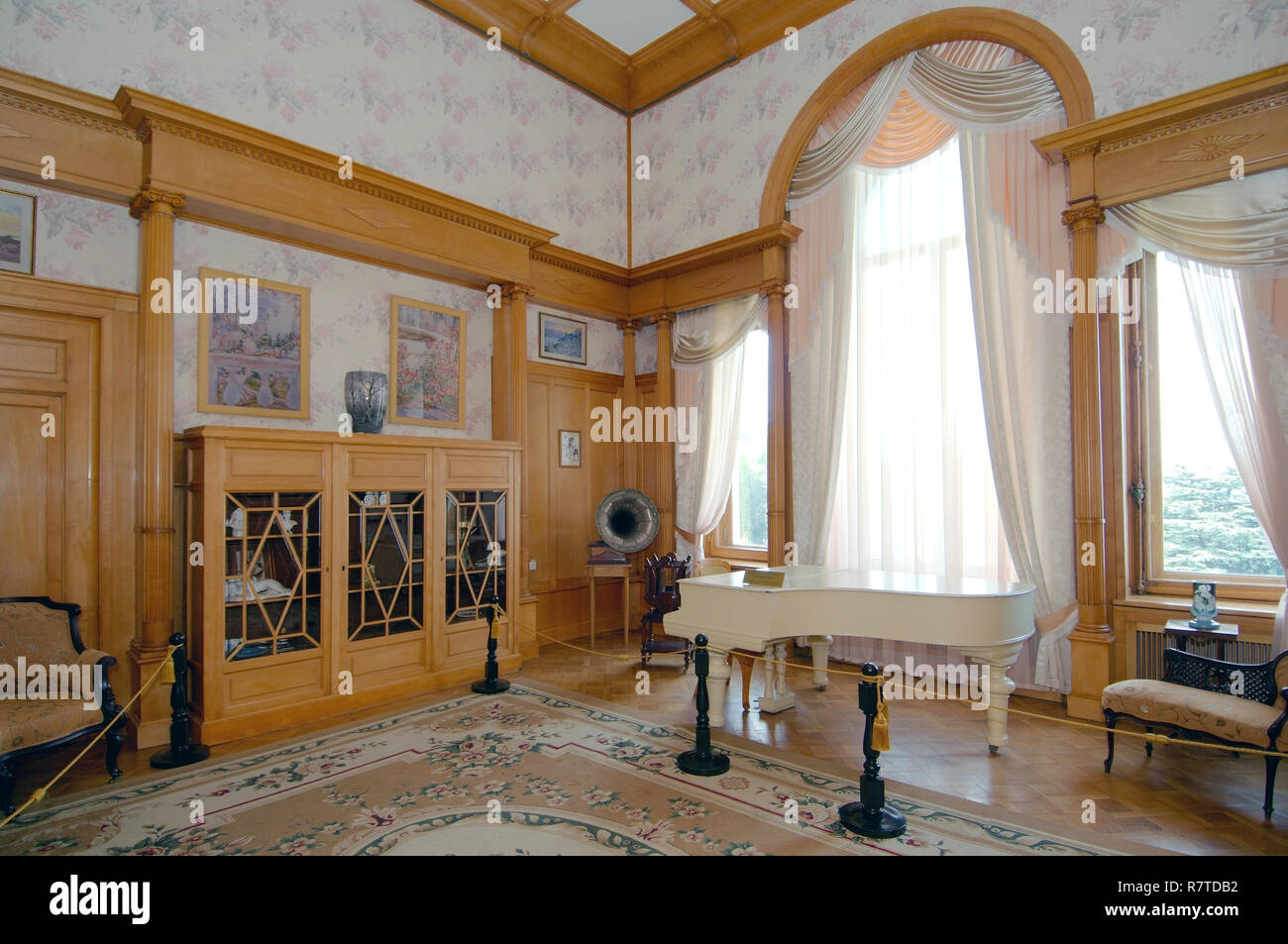 Salle de musique, Palais de Livadia, près de Yalta, Crimée, Ukraine Banque D'Images