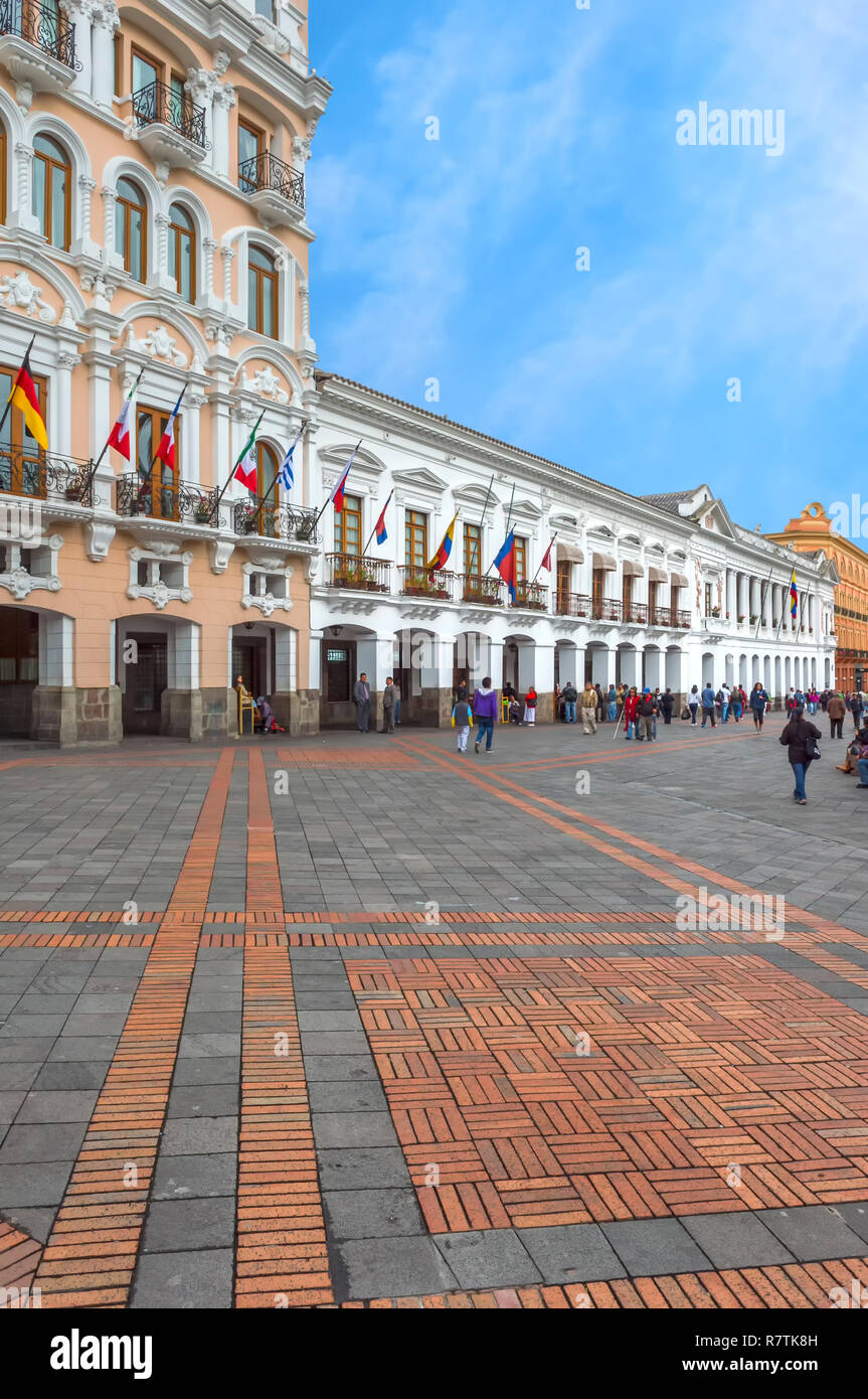 La place de l'indépendance, Quito, Équateur, la province de Pichincha Banque D'Images
