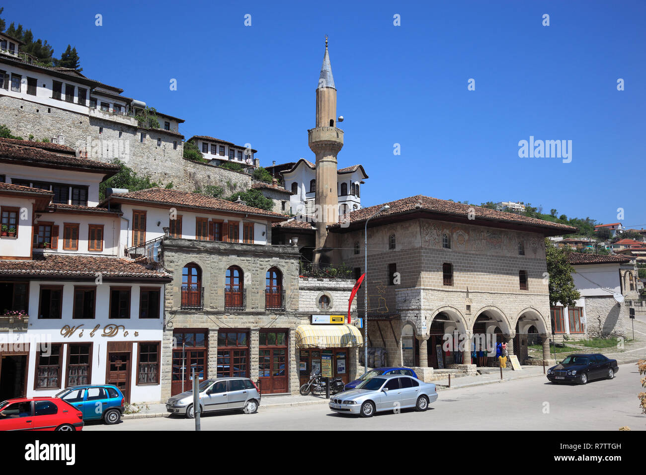 Mosquée de plomb, Mangalem, Berat, Berat, Albanie Banque D'Images