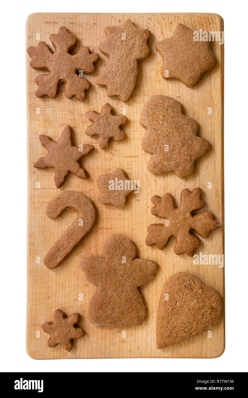 Les biscuits de Noël en forme de flocons de base à la main pour votre décoration Banque D'Images