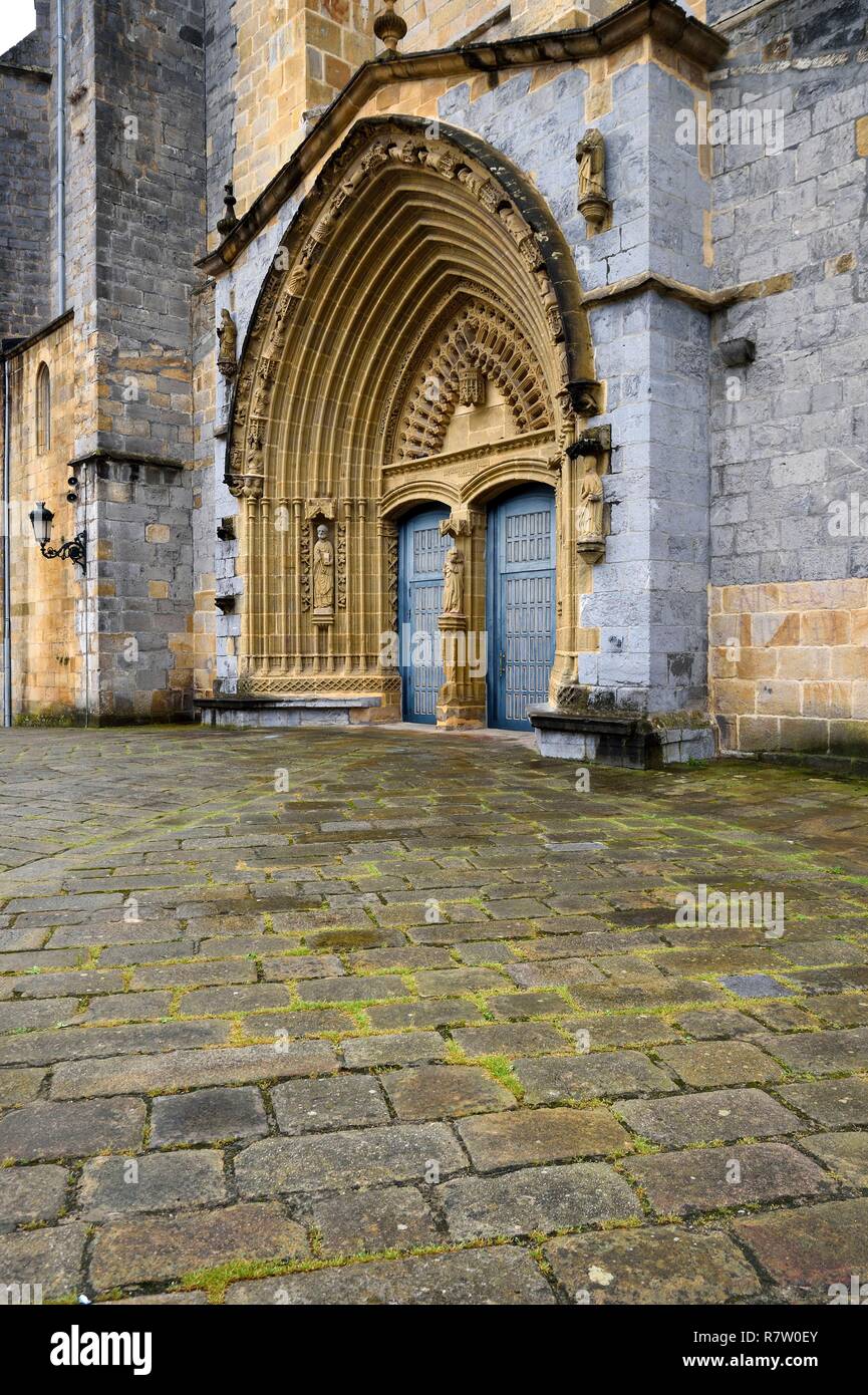 Espagne, Pays Basque, Gascogne Province, Gernika-Lumo, Église Santa Maria Banque D'Images