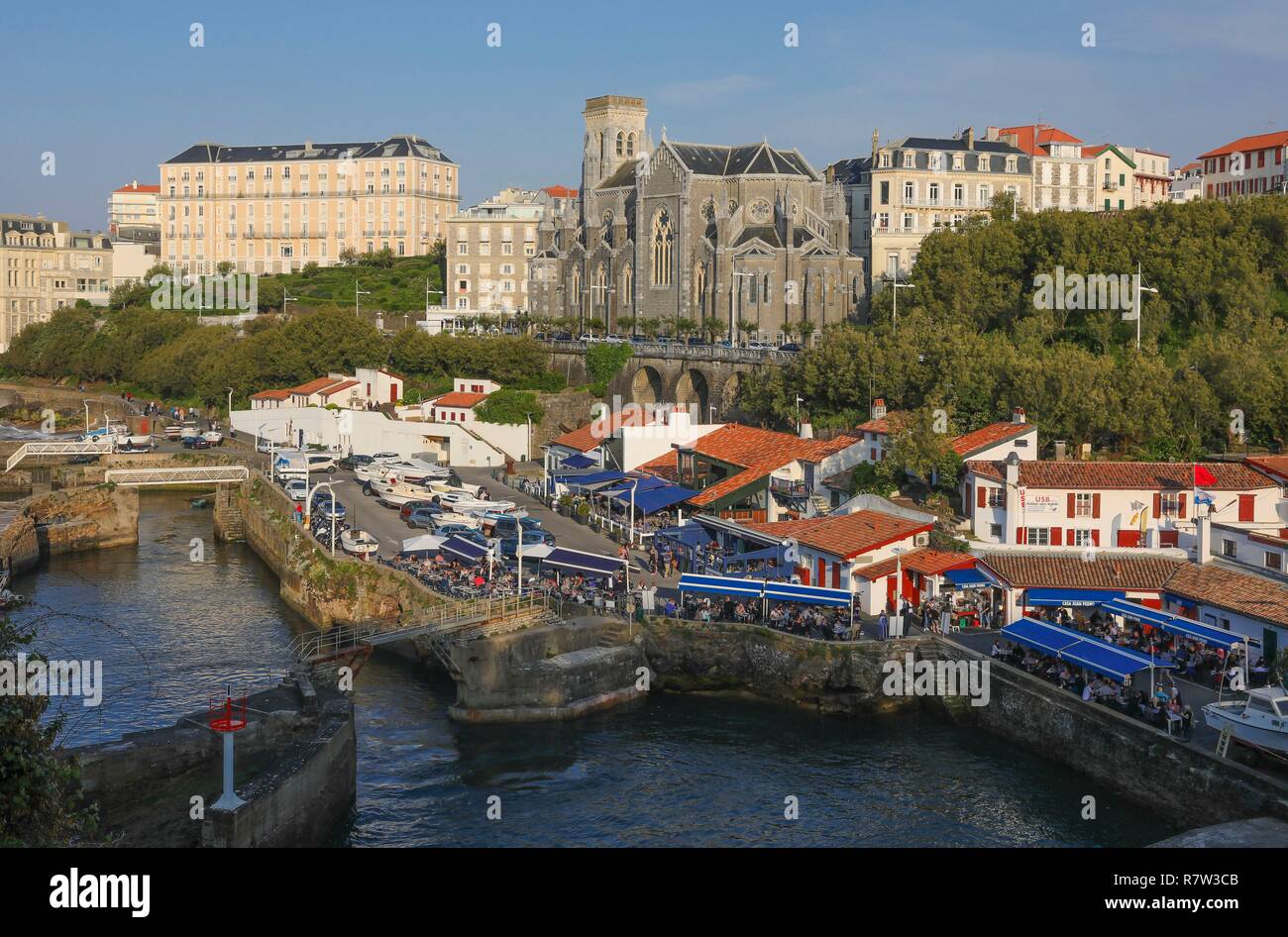 France, Pyrénées Atlantiques, Biarritz, port des Pecheurs Banque D'Images