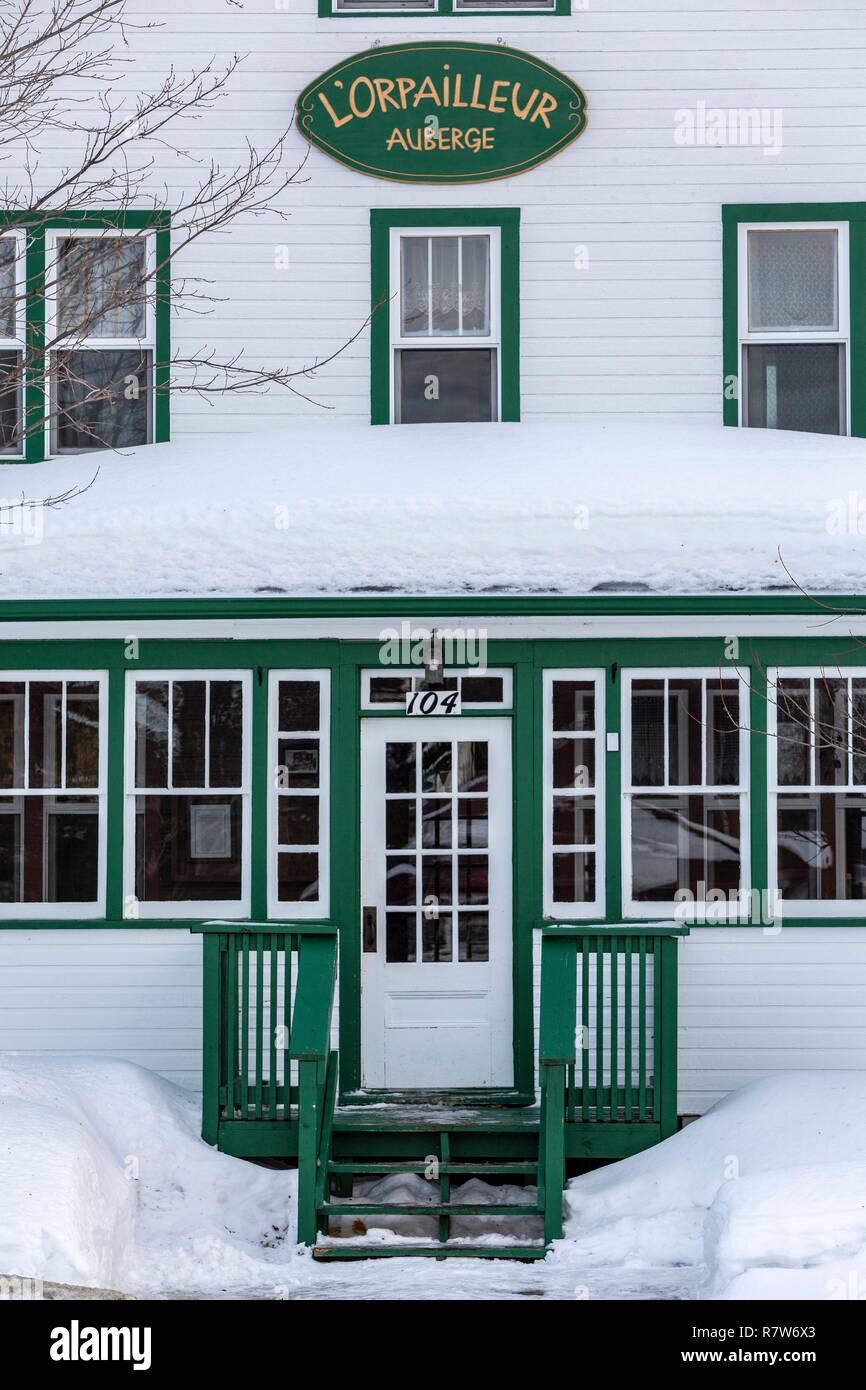 Canada, Province de Québec, l'Abitibi Témiscamingue, Abitibi, Val d'Or, ville d'or, Village minier de Bourlamaque, L'orpailleur Inn Banque D'Images Canada, Province de Québec, l'Abitibi Témiscamingue, Abitibi, Val d'Or, ville d'or, Village minier de Bourlamaque, L'orpailleur Inn Banque D'Images