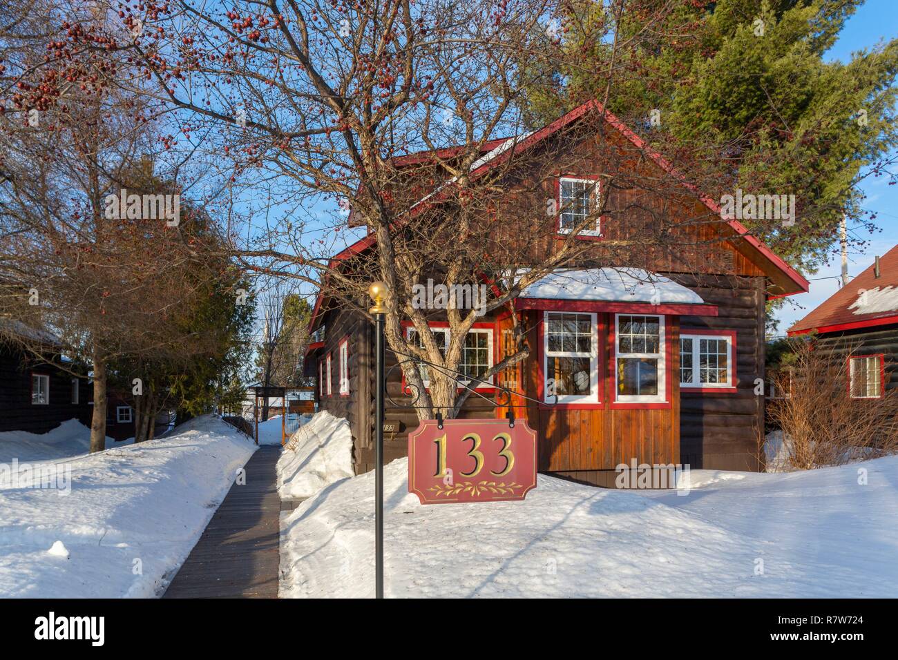 Canada, Province de Québec, l'Abitibi Témiscamingue, Abitibi, Val d'Or, la Ville d'or, Village minier de Bourlamaque Banque D'Images Canada, Province de Québec, l'Abitibi Témiscamingue, Abitibi, Val d'Or, la Ville d'or, Village minier de Bourlamaque Banque D'Images