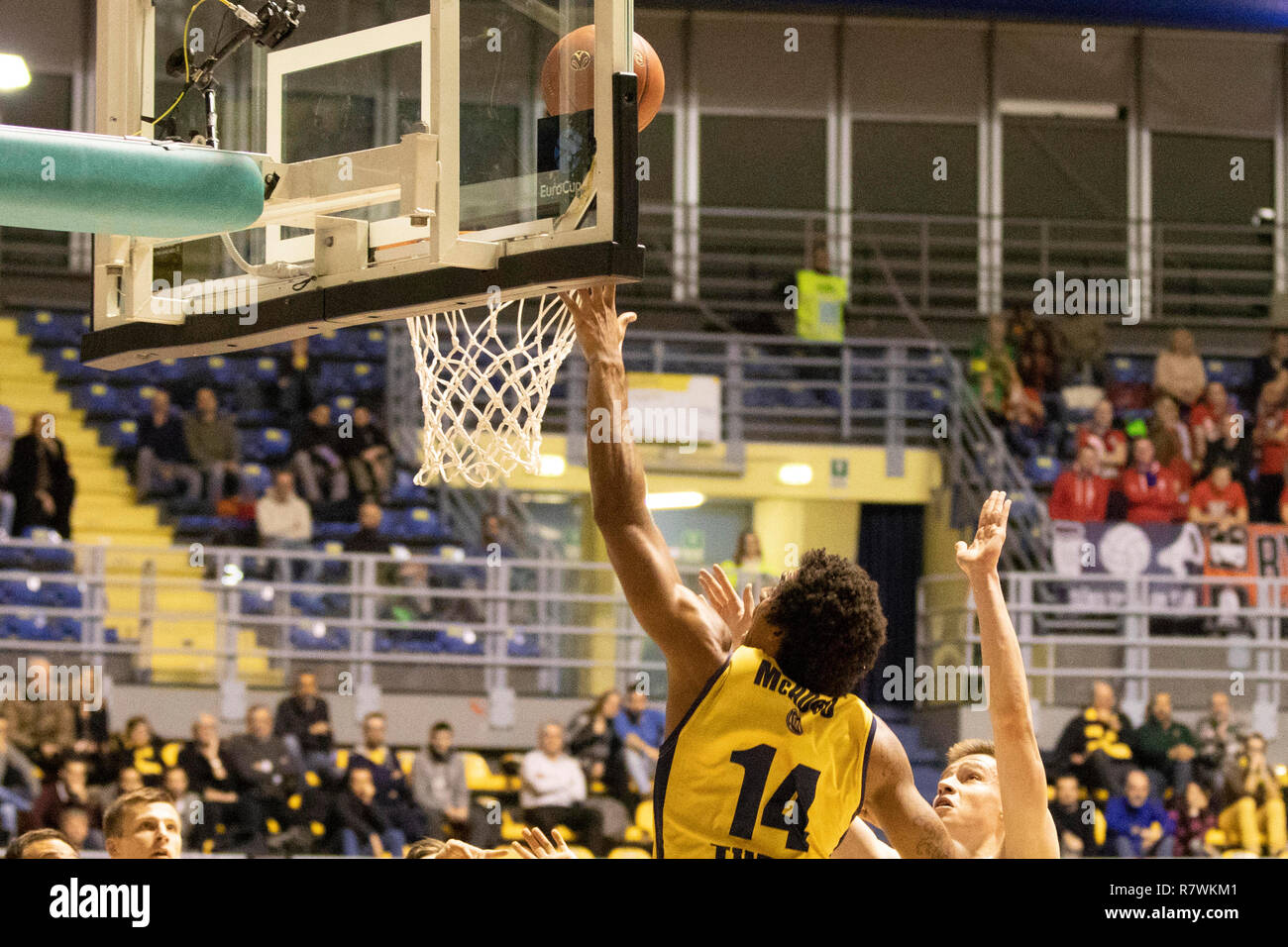 Foto LaPresse/Andrea Alfano 11/12/2018 Torino (Italia) Sport &# x2013 ; Panier Fiat Torino Auxilium vs Rytas Vilnius Nella foto : James Mcadoo Photo LaPresse/Andrea Alfano le 11 décembre. , 2018 Turin (Italie) Sport &# x2013 ; Panier Fiat Torino Auxilium vs Rytas Vilnius dans la photo : James Mcadoo Banque D'Images