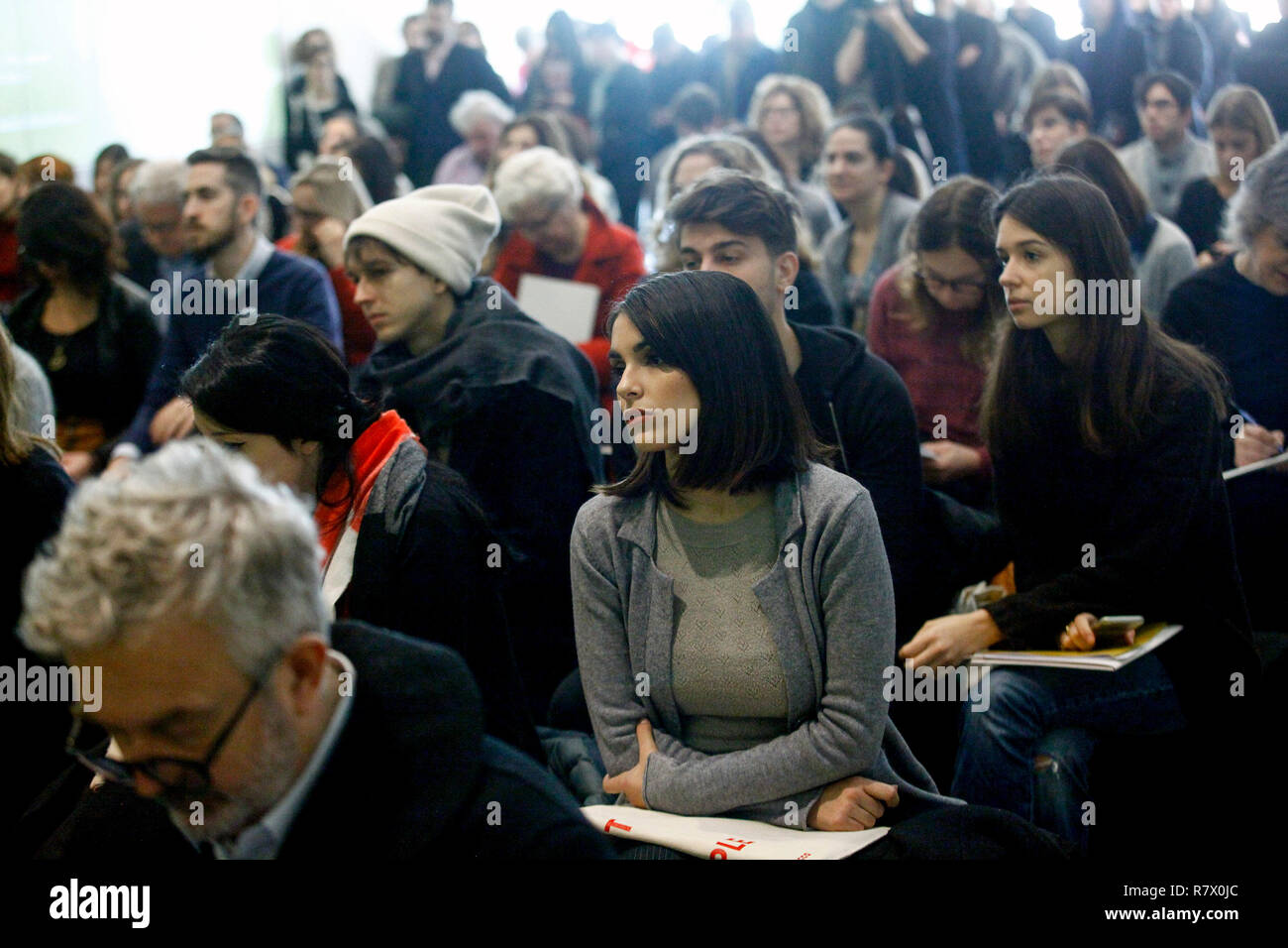 Foto LaPresse - Mourad Touati Balti 12/12/2018 Milan (Ita) - via chiese 2 Cronaca Presentazione del nuovo programma espositivo per la saison 2019-2020 del Pirelli Hangar Bicocca Nella foto : la presentazione del programma Banque D'Images