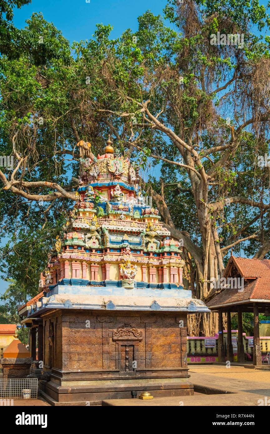 L'Inde, Etat du Kerala, Varkala, Janardana Swami Temple est un temple hindou de 2000 ans Banque D'Images