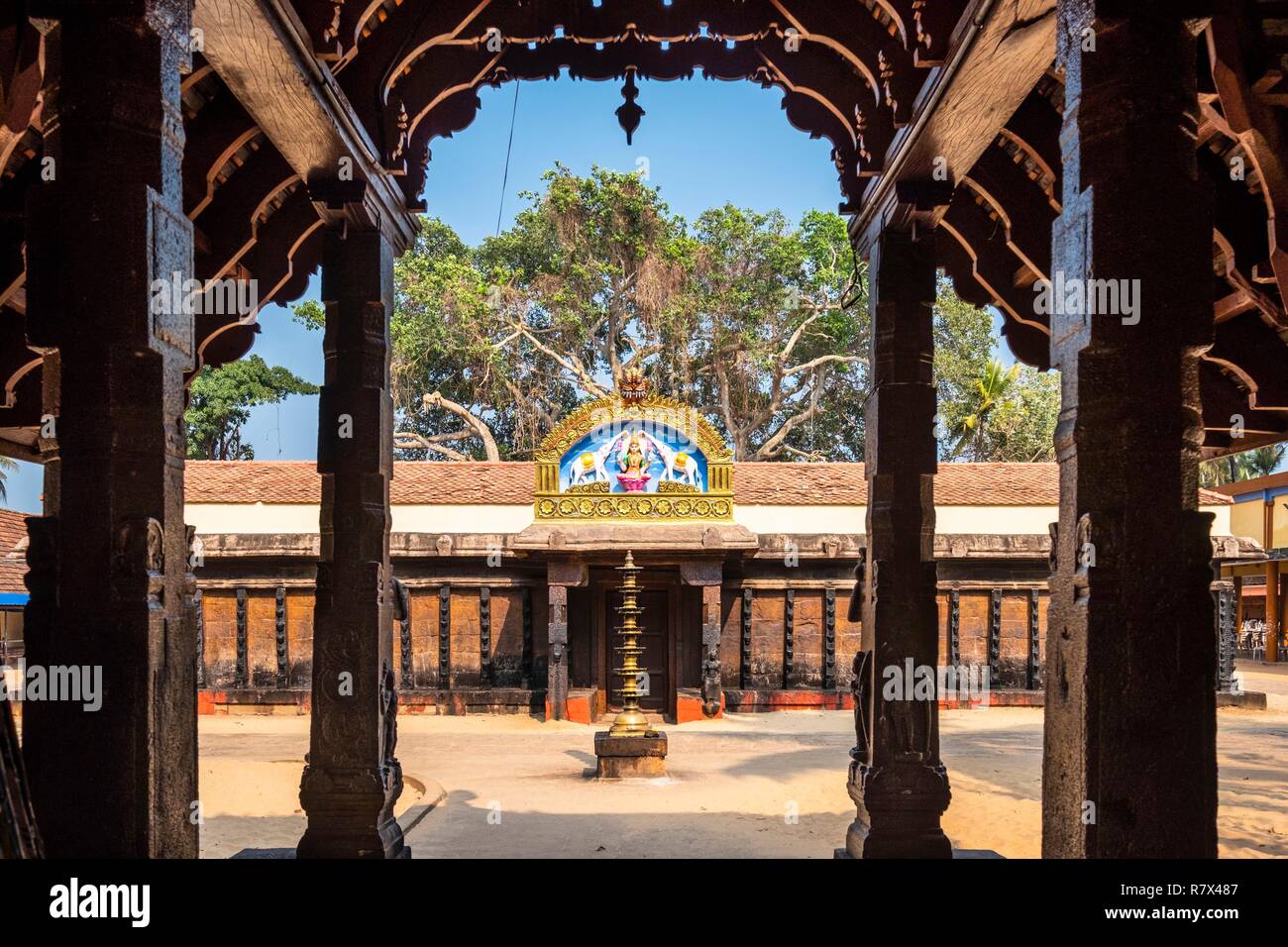 L'Inde, Etat du Kerala, Varkala, Janardana Swami Temple est un temple hindou de 2000 ans Banque D'Images