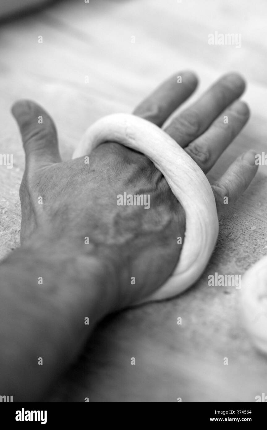 Canada, Québec, Montréal, faire des bagels à Fairmountbagel Banque D'Images