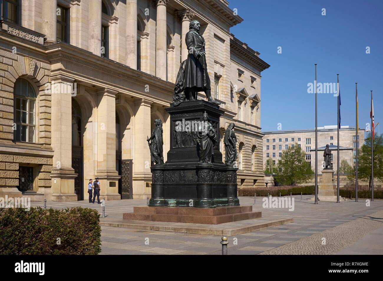Allemagne, Berlin, Chambre des Députés de Berlin (Abgeordnetenhaus von Berlin), Denkmal Freiherr vom Stein statue Banque D'Images