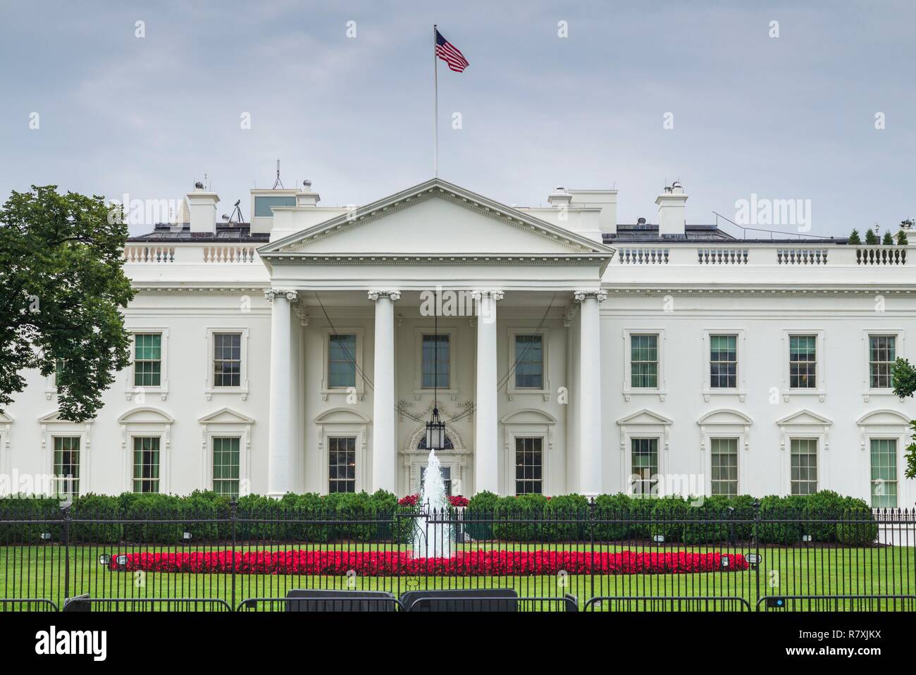 États-unis, District de Columbia, Washington, la Maison Blanche, vue depuis le parc Lafayette Banque D'Images États-unis, District de Columbia, Washington, la Maison Blanche, vue depuis le parc Lafayette Banque D'Images