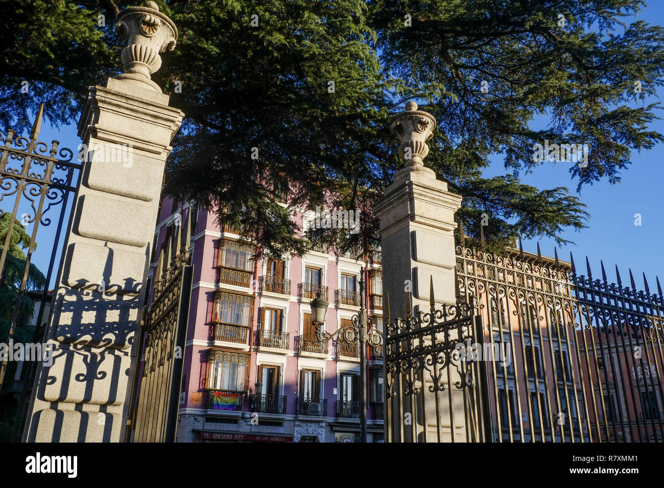 Bâtiment classique, Calle Bailen, Madrid, Espagne Banque D'Images