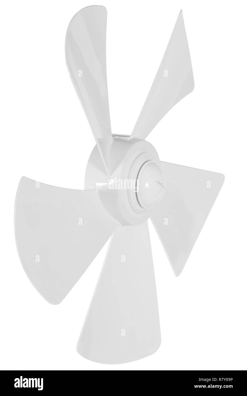 L'hélice du ventilateur, isolé sur fond blanc, avec chemin de détourage Banque D'Images