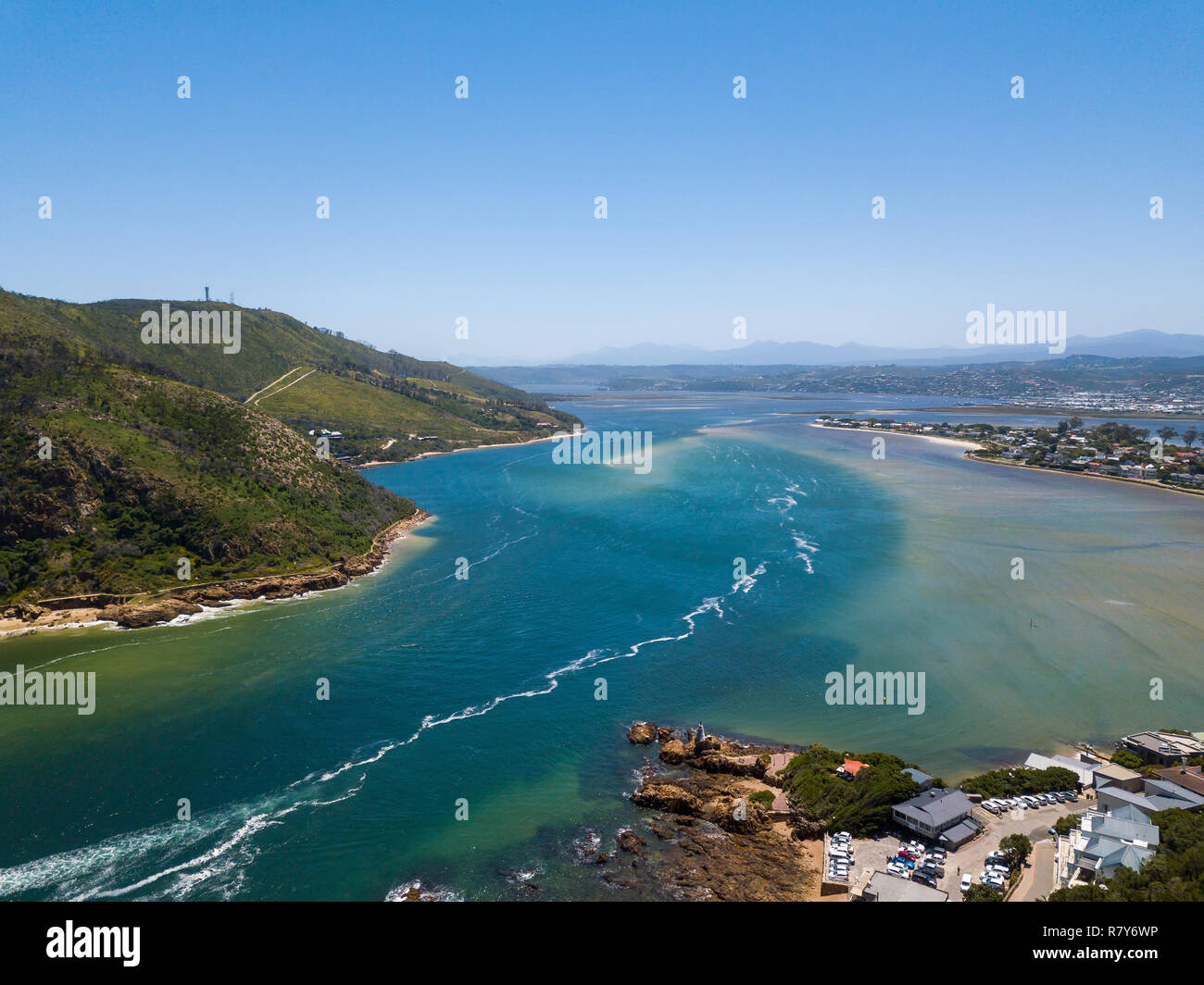 Photo aérienne de Knysna en Afrique du Sud Banque D'Images