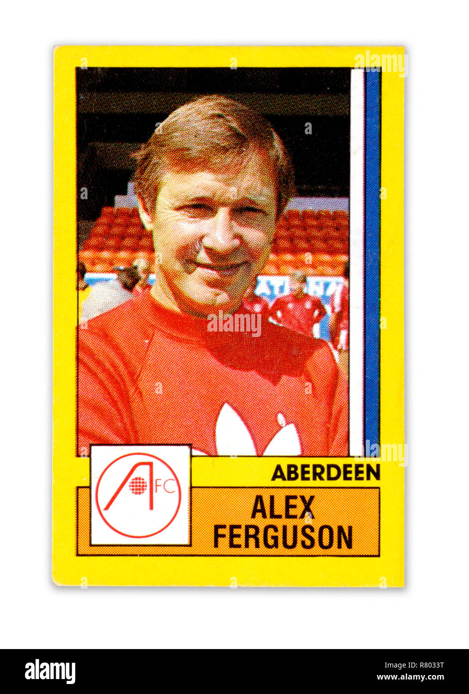 Un joueur de football Panini avec Alex Ferguson à Aberdeen Banque D'Images