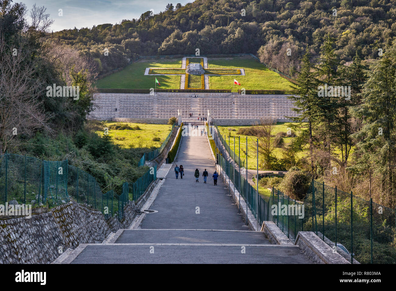 Cimetière de guerre polonais près de l'abbaye de Monte Cassino, lazio, Italie Banque D'Images