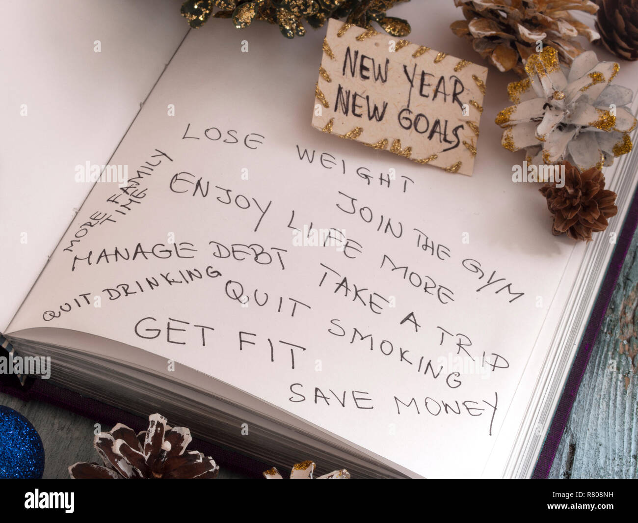 Résolutions du Nouvel An Banque D'Images