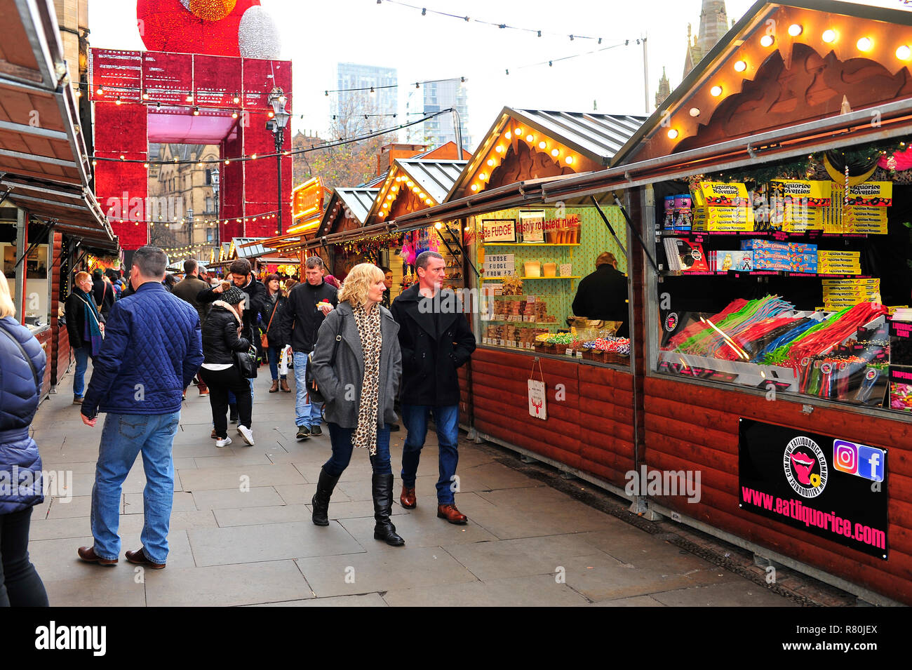 Marchés de Noël 2018 à Manchester Banque D'Images