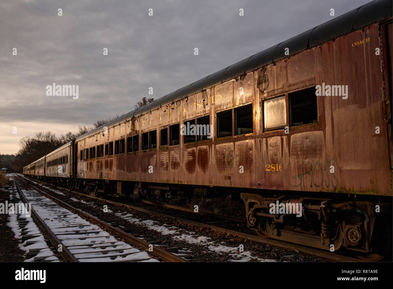 Vintage train à Wycombe, PA USA Banque D'Images