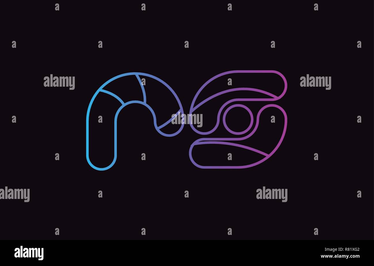 Lettre de l'alphabet combinaison rs r s conception de logo couleur bleu et rose convient pour une société ou entreprise Illustration de Vecteur